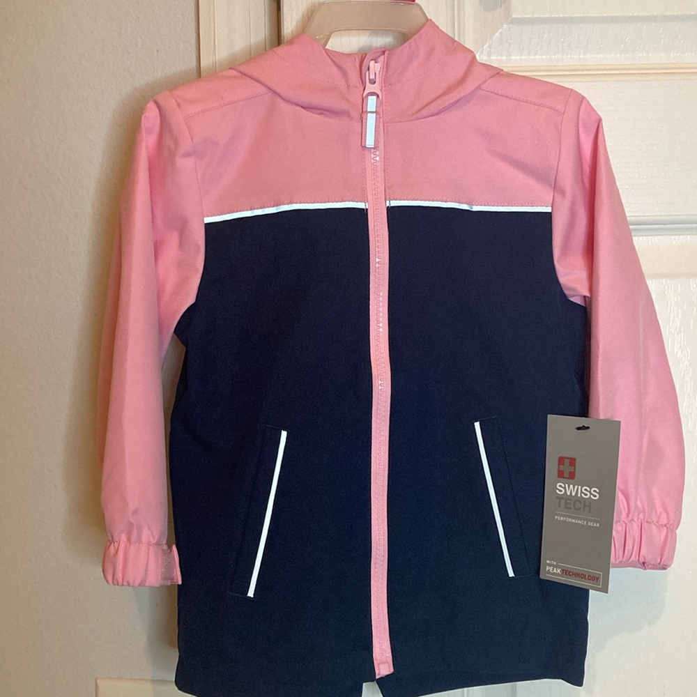 Girls Swiss Tech windbreaker jacket size 2T new with tags.